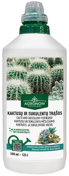 Удобрение для кактусов и суккулентов NPK 4-5-6 + микроэлементы (B, Cu, Fe, Mn, Mo, Zn)